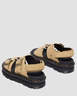 Zebzag Wildleder Sandalen in Tan