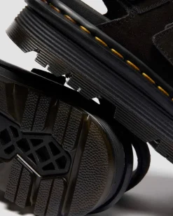Zebzag Wildleder Sandalen in Schwarz