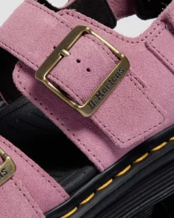 Zebzag Wildleder Sandalen in Dusty Rose Pink
