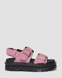 Zebzag Wildleder Sandalen in Dusty Rose Pink