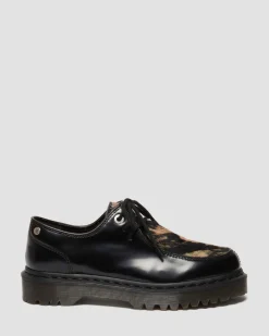 Zeffir 3-Ösen Hair-On Leder Bex Schuhe in Schwarz