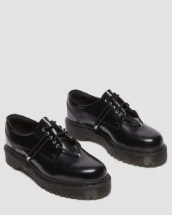 Zeffir 5-Ösen Leder Bex Schuhe in Schwarz