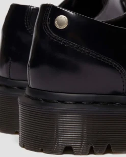Zeffir 5-Ösen Leder Bex Schuhe in Schwarz